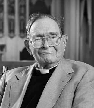 Portrait of the Rev. Dr. Norman Nagel on Wednesday, August 26, 2015, at the historic chapel of Laclede Groves in Webster Groves, Mo. LCMS Communications/Erik M. Lunsford