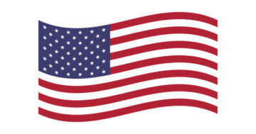 US national flag. American flag. Red Stripes. Colored symbol. USA Patriotic symbol. Vector